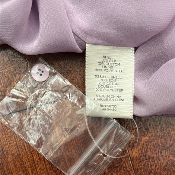 Rebecca Taylor Silk & Cotton Floral Dress, Still Has Button Bag Attached, Size 6 - Picture 12 of 12